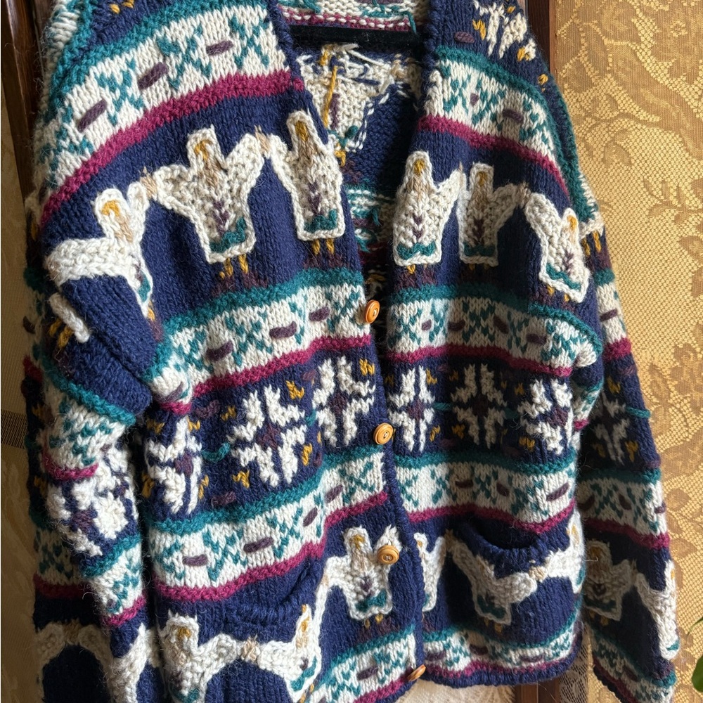 Cozy Multicolor Knit Cardigan